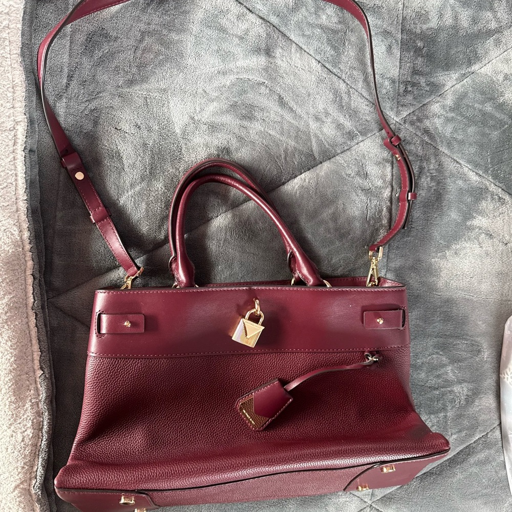 Michael Kors Deep Red Leather Satchel